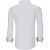 image:imageAlex Vando Mens Printed Dress Shirts Regular Fit Casual Button Down Shirt  Wrinkle resistant Machine washable Contrast on inner collar amp cuff Truetosize cut Business amp Daily Easy outfit pairingWhite709