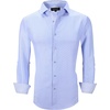 image:imageAlex Vando Mens Printed Dress Shirts Regular Fit Casual Button Down Shirt  Wrinkle resistant Machine washable Contrast on inner collar amp cuff Truetosize cut Business amp Daily Easy outfit pairingBlue6974