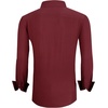 image:imageAlex Vando Mens Printed Dress Shirts Regular Fit Casual Button Down Shirt  Wrinkle resistant Machine washable Contrast on inner collar amp cuff Truetosize cut Business amp Daily Easy outfit pairingBurgundy 141