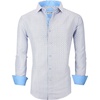 image:imageAlex Vando Mens Printed Dress Shirts Regular Fit Casual Button Down Shirt  Wrinkle resistant Machine washable Contrast on inner collar amp cuff Truetosize cut Business amp Daily Easy outfit pairingWhite6495