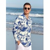 image:imageAlex Vando Mens Printed Dress Shirts Regular Fit Casual Button Down Shirt  Wrinkle resistant Machine washable Contrast on inner collar amp cuff Truetosize cut Business amp Daily Easy outfit pairingLs Blue Tiedye