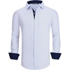 image:imageAlex Vando Mens Printed Dress Shirts Regular Fit Casual Button Down Shirt  Wrinkle resistant Machine washable Contrast on inner collar amp cuff Truetosize cut Business amp Daily Easy outfit pairingTurquoise Dots 05