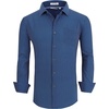 image:imageAlex Vando Mens Printed Dress Shirts Regular Fit Casual Button Down Shirt  Wrinkle resistant Machine washable Contrast on inner collar amp cuff Truetosize cut Business amp Daily Easy outfit pairingNavy 143