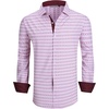 image:imageAlex Vando Mens Printed Dress Shirts Regular Fit Casual Button Down Shirt  Wrinkle resistant Machine washable Contrast on inner collar amp cuff Truetosize cut Business amp Daily Easy outfit pairingWine Diamond 74