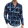 image:imageAlex Vando Mens Printed Dress Shirts Regular Fit Casual Button Down Shirt  Wrinkle resistant Machine washable Contrast on inner collar amp cuff Truetosize cut Business amp Daily Easy outfit pairingLs Navy Tiedye