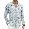 image:imageAlex Vando Mens Printed Dress Shirts Regular Fit Casual Button Down Shirt  Wrinkle resistant Machine washable Contrast on inner collar amp cuff Truetosize cut Business amp Daily Easy outfit pairingLs White Grey Stuff