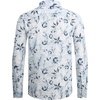 image:imageAlex Vando Mens Printed Dress Shirts Regular Fit Casual Button Down Shirt  Wrinkle resistant Machine washable Contrast on inner collar amp cuff Truetosize cut Business amp Daily Easy outfit pairingLs White Leaf