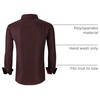 image:imageAlex Vando Mens Printed Dress Shirts Regular Fit Casual Button Down Shirt  Wrinkle resistant Machine washable Contrast on inner collar amp cuff Truetosize cut Business amp Daily Easy outfit pairingRed 1812
