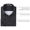 image:imageAlex Vando Mens Printed Dress Shirts Regular Fit Casual Button Down Shirt  Wrinkle resistant Machine washable Contrast on inner collar amp cuff Truetosize cut Business amp Daily Easy outfit pairingBlack 122