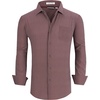 image:imageAlex Vando Mens Printed Dress Shirts Regular Fit Casual Button Down Shirt  Wrinkle resistant Machine washable Contrast on inner collar amp cuff Truetosize cut Business amp Daily Easy outfit pairingBurgundy 262