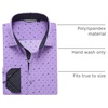 image:imageAlex Vando Mens Printed Dress Shirts Regular Fit Casual Button Down Shirt  Wrinkle resistant Machine washable Contrast on inner collar amp cuff Truetosize cut Business amp Daily Easy outfit pairingPurple 6370