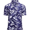 White With Navy Leaf