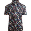image:imageAlex Vando Mens Hawaiian Golf Shirt Moisture Wicking Digital Print Polo  Tropical vivid patterns Sweatabsorbing Flexible stretch weave Side air slits Unrestricted daily activityBlack Drinking