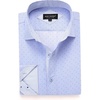 image:imageAlex Vando Mens Printed Dress Shirts Regular Fit Casual Button Down Shirt  Wrinkle resistant Machine washable Contrast on inner collar amp cuff Truetosize cut Business amp Daily Easy outfit pairingBlue6974