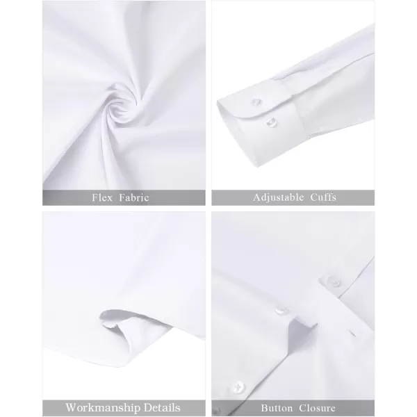 J.VER Mens Banded Collar Dress Shirts Long Sleeve Button Down Mandarin Collar Shirt Solid Stretch Shirt with Pocket