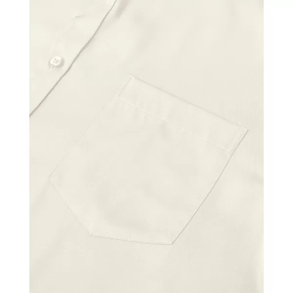 J.VER Mens Banded Collar Dress Shirts Long Sleeve Button Down Mandarin Collar Shirt Solid Stretch Shirt with Pocket