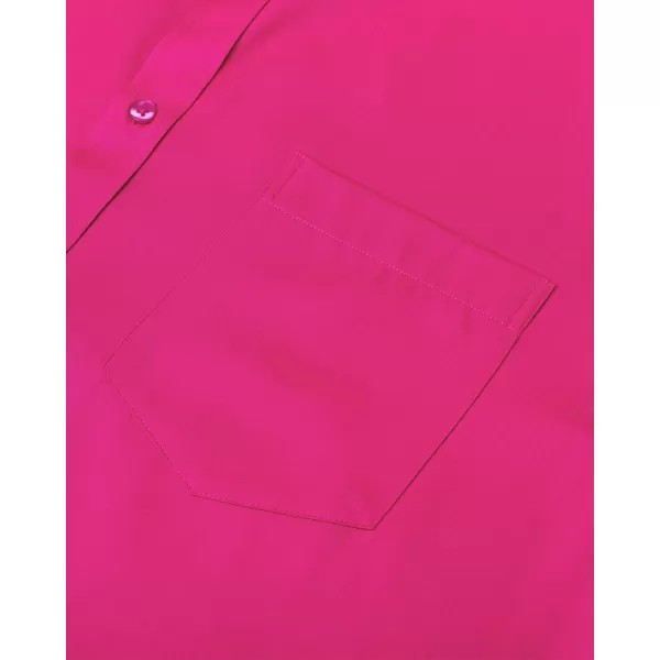 J.VER Mens Banded Collar Dress Shirts Long Sleeve Button Down Mandarin Collar Shirt Solid Stretch Shirt with Pocket