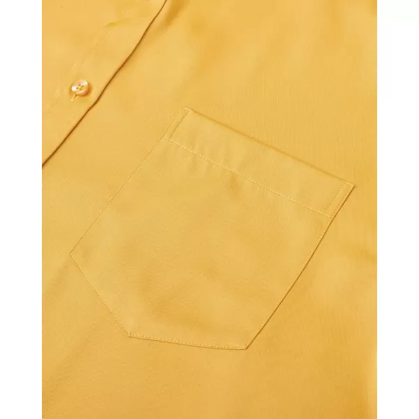 J.VER Mens Banded Collar Dress Shirts Long Sleeve Button Down Mandarin Collar Shirt Solid Stretch Shirt with Pocket