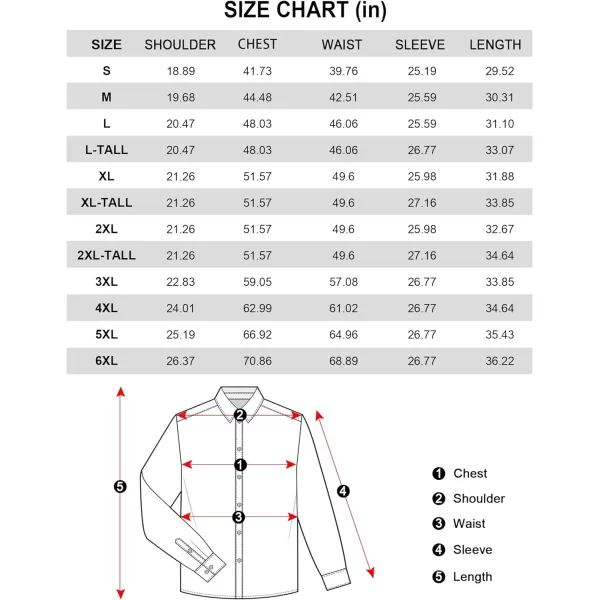 J.VER Mens Banded Collar Dress Shirts Long Sleeve Button Down Mandarin Collar Shirt Solid Stretch Shirt with Pocket