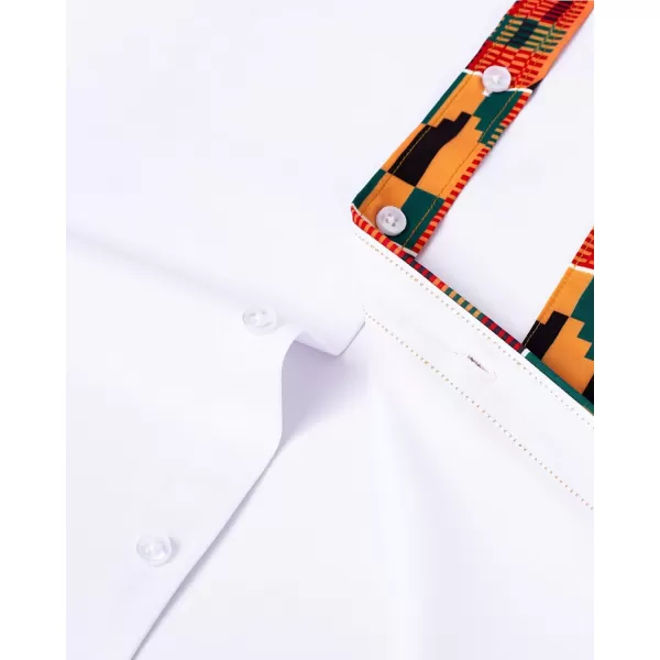 J.VER Mens Banded Collar Dress Shirts Long Sleeve Button Down Mandarin Collar Shirt Solid Stretch Shirt with Pocket