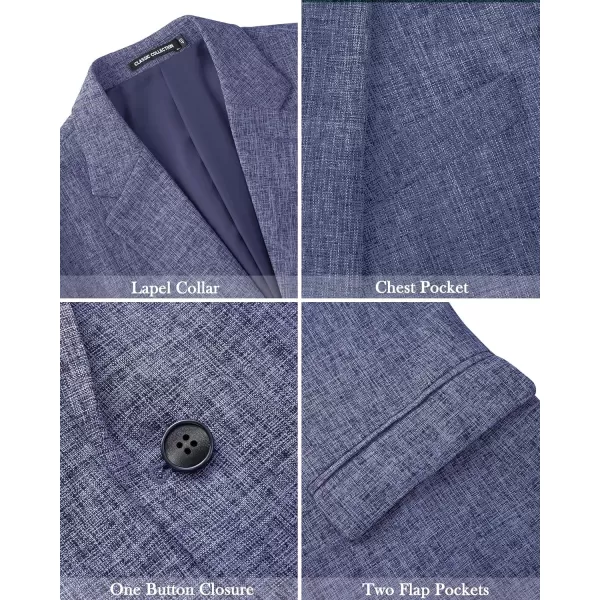 J.VER Mens Casual Blazer Sport Coat One Button Business Stylish Suit Jacket
