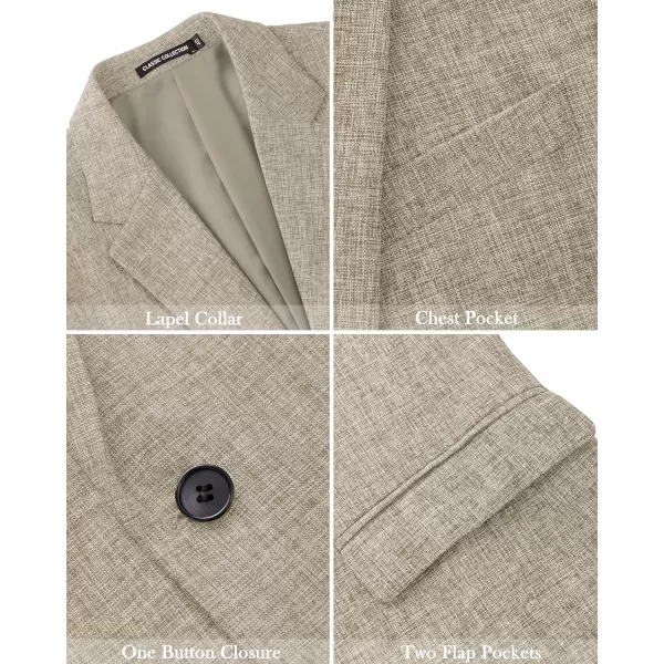 J.VER Mens Casual Blazer Sport Coat One Button Business Stylish Suit Jacket
