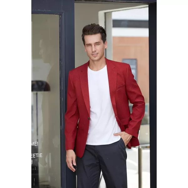 J.VER Mens Casual Blazer Sport Coat One Button Business Stylish Suit Jacket