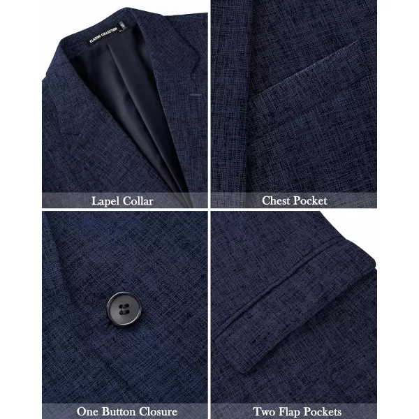 J.VER Mens Casual Blazer Sport Coat One Button Business Stylish Suit Jacket