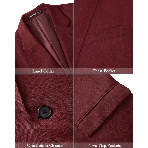J.VER Mens Casual Blazer Sport Coat One Button Business Stylish Suit Jacket