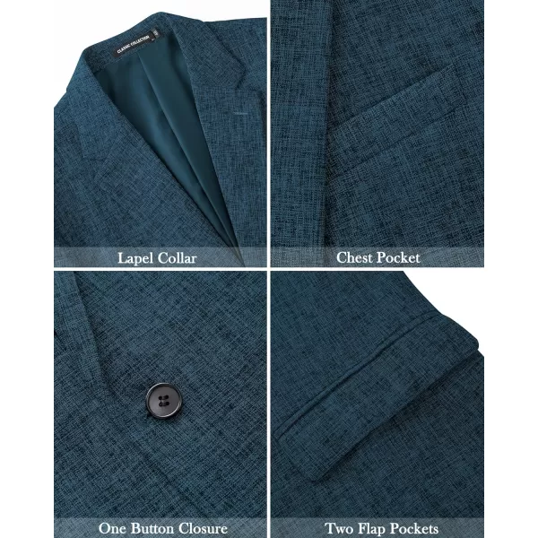J.VER Mens Casual Blazer Sport Coat One Button Business Stylish Suit Jacket