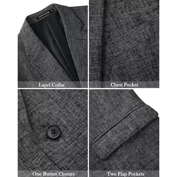 J.VER Mens Casual Blazer Sport Coat One Button Business Stylish Suit Jacket