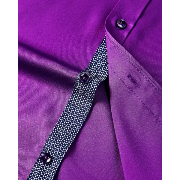 J.VER Men's Casual Long Sleeve Stretch Dress Shirt Wrinkle-Free Regular Fit Button Down Shirts