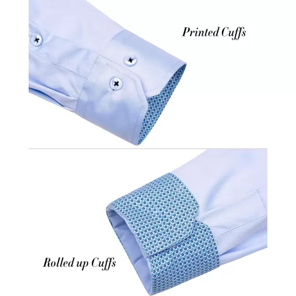 J.VER Men's Casual Long Sleeve Stretch Dress Shirt Wrinkle-Free Regular Fit Button Down Shirts