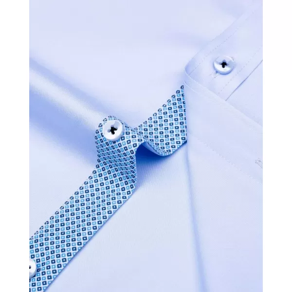J.VER Men's Casual Long Sleeve Stretch Dress Shirt Wrinkle-Free Regular Fit Button Down Shirts