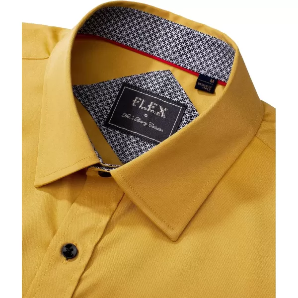 J.VER Men's Casual Long Sleeve Stretch Dress Shirt Wrinkle-Free Regular Fit Button Down Shirts