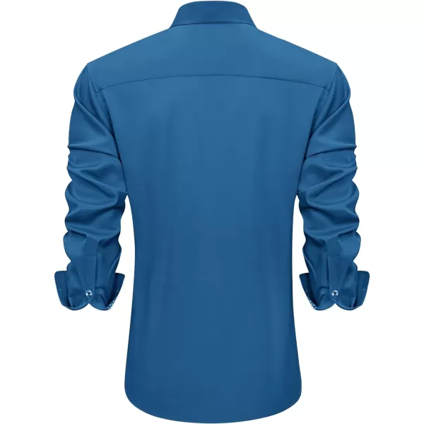 J.VER Men's Casual Long Sleeve Stretch Dress Shirt Wrinkle-Free Regular Fit Button Down Shirts