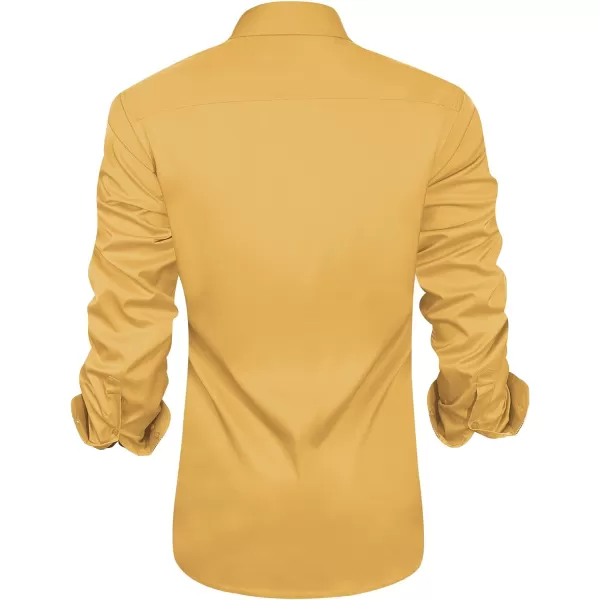 J.VER Men's Casual Long Sleeve Stretch Dress Shirt Wrinkle-Free Regular Fit Button Down Shirts