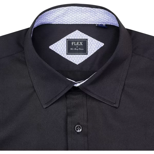 J.VER Men's Casual Long Sleeve Stretch Dress Shirt Wrinkle-Free Regular Fit Button Down Shirts
