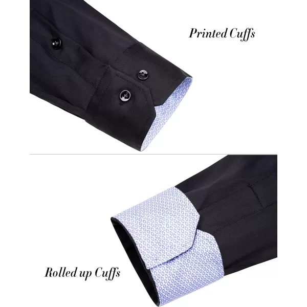 J.VER Men's Casual Long Sleeve Stretch Dress Shirt Wrinkle-Free Regular Fit Button Down Shirts