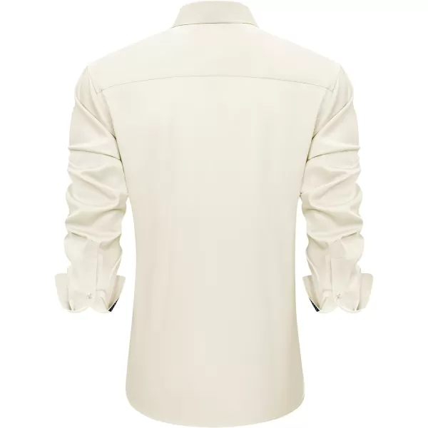 J.VER Men's Casual Long Sleeve Stretch Dress Shirt Wrinkle-Free Regular Fit Button Down Shirts