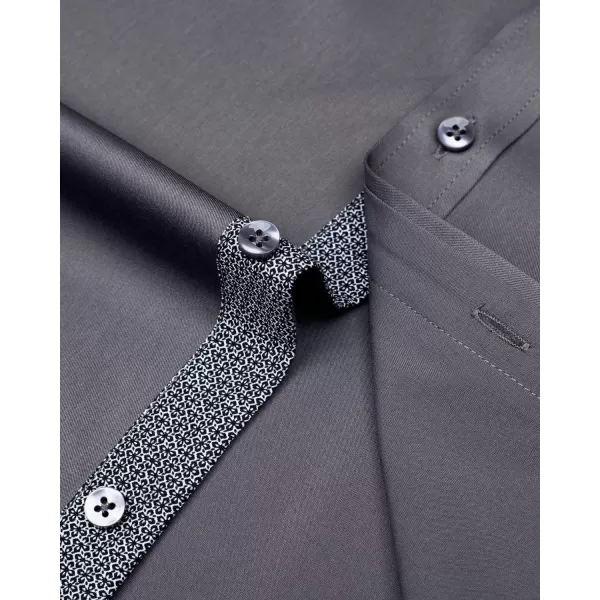 J.VER Men's Casual Long Sleeve Stretch Dress Shirt Wrinkle-Free Regular Fit Button Down Shirts