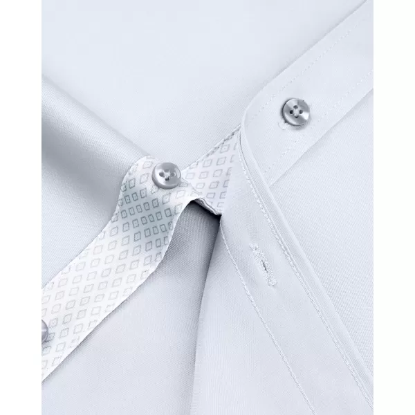 J.VER Men's Casual Long Sleeve Stretch Dress Shirt Wrinkle-Free Regular Fit Button Down Shirts