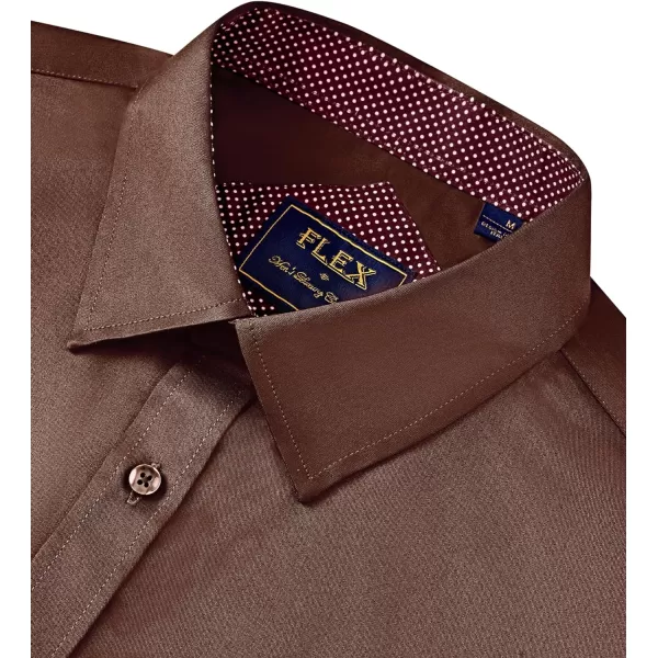 J.VER Men's Casual Long Sleeve Stretch Dress Shirt Wrinkle-Free Regular Fit Button Down Shirts