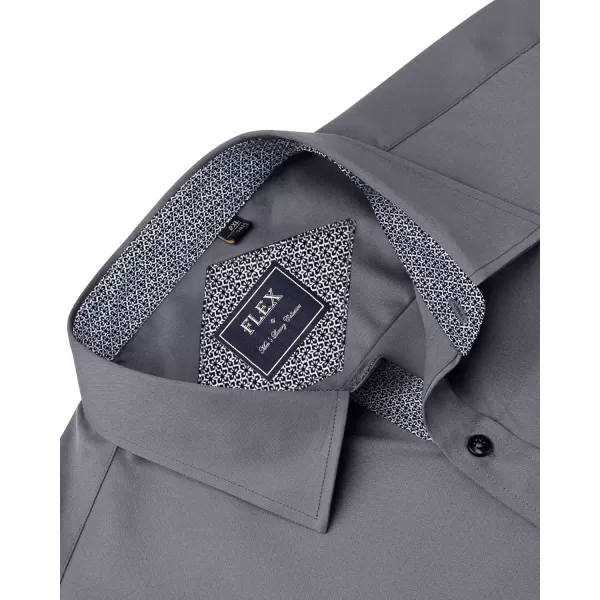 J.VER Men's Casual Long Sleeve Stretch Dress Shirt Wrinkle-Free Regular Fit Button Down Shirts
