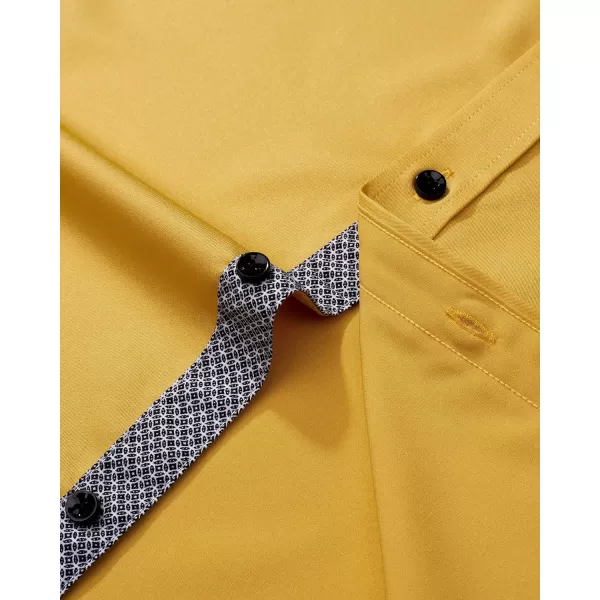 J.VER Men's Casual Long Sleeve Stretch Dress Shirt Wrinkle-Free Regular Fit Button Down Shirts
