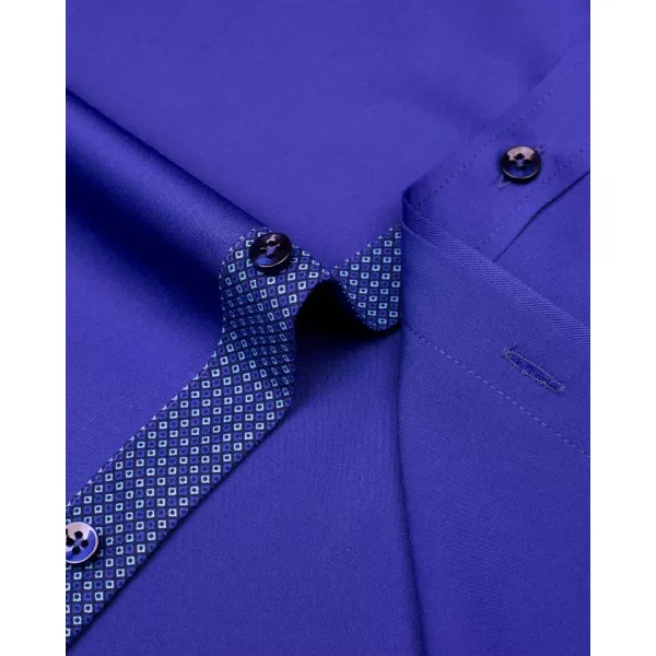 J.VER Men's Casual Long Sleeve Stretch Dress Shirt Wrinkle-Free Regular Fit Button Down Shirts