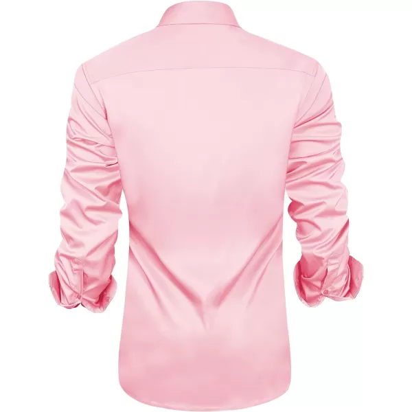J.VER Men's Casual Long Sleeve Stretch Dress Shirt Wrinkle-Free Regular Fit Button Down Shirts