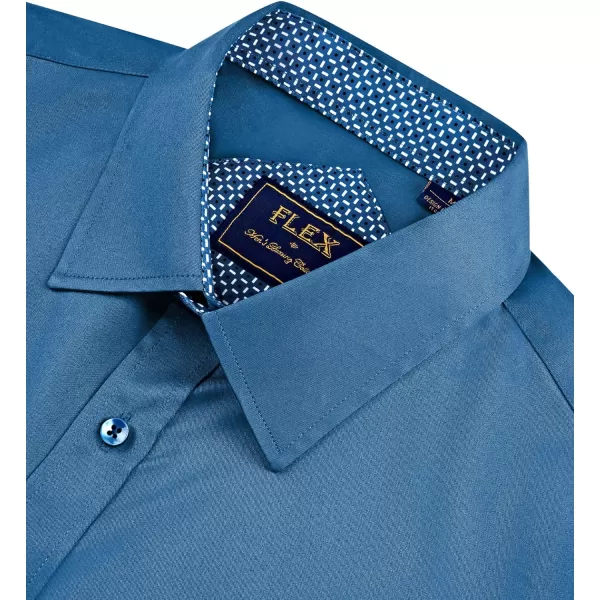 J.VER Men's Casual Long Sleeve Stretch Dress Shirt Wrinkle-Free Regular Fit Button Down Shirts
