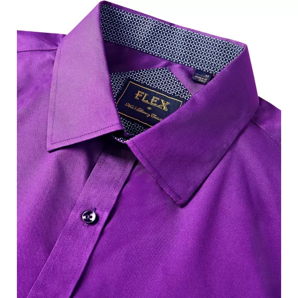 J.VER Men's Casual Long Sleeve Stretch Dress Shirt Wrinkle-Free Regular Fit Button Down Shirts