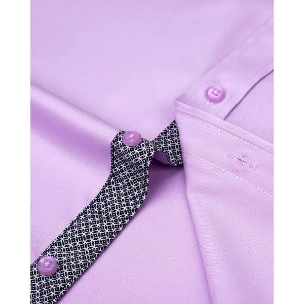 J.VER Men's Casual Long Sleeve Stretch Dress Shirt Wrinkle-Free Regular Fit Button Down Shirts